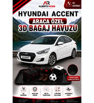 Hyundai Accent Blue Sedan 2011 - 2026 Araca Özel 3D Bagaj Havuzu