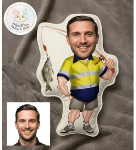Kişiye Özel Balıkçı Şekilli Maskot Yastık