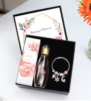 Gümüş Renk Charm Çelik Bileklik & Avon Celebre Parfüm Kadına Hediye Seti