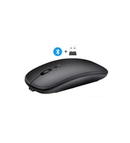 HONOR Pad X9A 11,5" Tablet İçin Uyumlu RGB LED Işıklı Bluetooth+2.4Ghz Kablosuz Şarjlı Mouse (Siyah)
