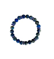MK TASARIM  GERÇEK LAPİS LAZULİ TAŞI BİLEKLİK MK.028.004