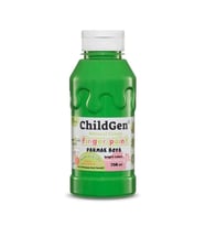 CHILDGEN NATUREL COLORS - PARMAK BOYASI CANLI RENKLER 350ml  YEŞİL