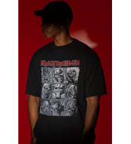 Tasarım Iron Maiden Rock Metal Müzik Grubu Baskılı Unisex Oversize Tişört