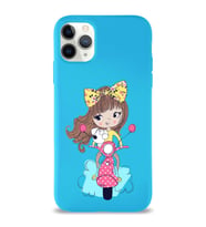 Apple iPhone 11 Pro Max Uyumlu Lansman Kılıf Vespagirl Tasarımlı Altı Kapalı İçi Kadife Kaplı  Kapak (Şeffaf)