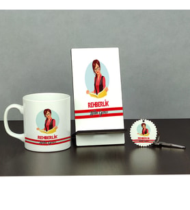 Rehberlik Üçlü Set (Kupa + Telefon Standı + Anahtarlık)