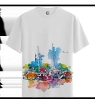 Harbor Dream - %100 Pamuklu Erkek Beyaz Tişört - Premium Quality (Siyah - Beyaz)