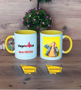 Fizyoterapist Kupa Bardak Sarı Fotoğraflı Fizyoterapistler Günü Hediyesi