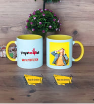 Fizyoterapist Kupa Bardak Sarı Fotoğraflı Fizyoterapistler Günü Hediyesi
