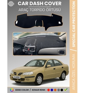 NİSSAN ALMERA KAPAKLI (2000-2006) Torpido Örtüsü Premium Torpido Koruma Araca Özel UV Koruma