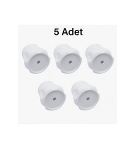 Vidalı 7 mm - 5 Adet Radyatör Vanası Başlığı - Geniş Tip Petek Vana Kapağı - Petek Musluk Kafası