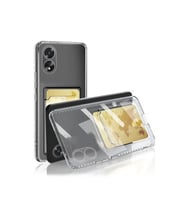 Oppo A38 Kılıf Kart Şeffaf Silikon - Şeffaf