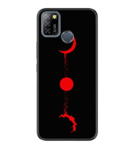 INFINIX Smart 4 5 6 Zero 8 S5 Pro Kılıf Desemli Silikon Red Moon 1710