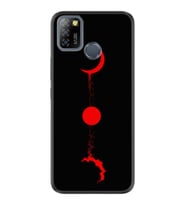 INFINIX Smart 4 5 6 Zero 8 S5 Pro Kılıf Desemli Silikon Red Moon 1710