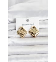 316L Çelik Gold Renk Plaka Model Kadın Küpe 5886 - SSSSSS5825-8476