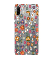 Huawei P30 Lite Uyumlu Çiçek Desenli Şeffaf Telefon Kılıfı