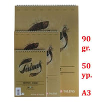 Talens Eskiz Bloğu 90 gr 50 yp A3 