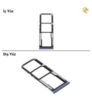 Note 9 Sim Tepsisi Çiftli Mavi Çift Hatlı Dual Sim Sim Yeri Sim Kızağı Sim Kart Yuvası