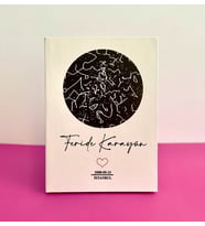 Kişiye Özel Yıldız Haritası Sert Kapaklı Defter