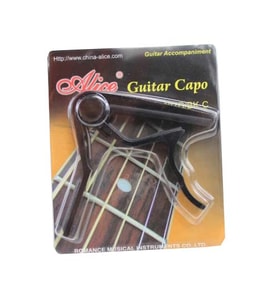 Alice A007D/BK-A1 Siyah Gitar Kaposu  Tek Elle Hızlı Tak-Çıkar Mekanizma Güçlü Yay Tansiyonu ve Çizilmeyi Önleyen Kauçuk Pedler