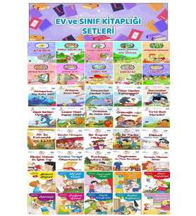 1.Sınıf Ev ve Sınıf Kitaplığı İçin Büyük Boy Eğlenceli 40 li Hikaye Seti (16 Yaprak)