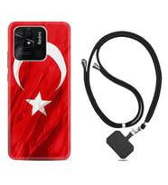 Xiaomi Redmi Note 7 8 9 Pro 10 2022 10 Pro 10S Kılıf Boyun Askılı Silikon Şanlı Türk Bayrağı 4 1401