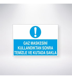 Gaz Maskesini Kullandıktan Sonra Temizle Ve Kutuda Sakla
