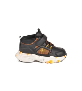 Pepino Krem Cırtlı Hafif Unisex Bebek Spor Ayakkabı 2063 B (Siyah)