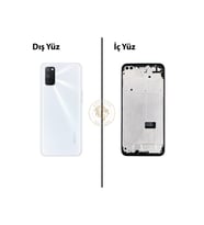 Oppo A72 Beyaz Uyumlu Lensli Orta Kasa Full Kasa Kapak Gövde Housing