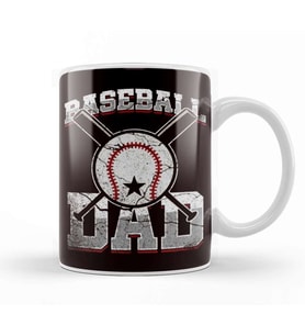 Baseball Dad Son Daughter Baseball Player Papa Father Daddy Kupa Bardak Porselen