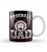 Baseball Dad Son Daughter Baseball Player Papa Father Daddy Kupa Bardak Porselen