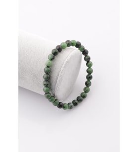 Anyolit Doğal Taş Bileklik 6 mm Küre Kesim