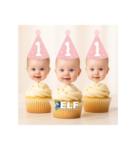 Cupcake Doğum Günü Süsü (10 Adet )