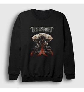Presmono Unisex Siyah Snake Testament Sweatshirt 388290tt
