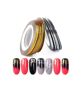 Fontenay Karışık Renk Tırnak Süsleme Şerit Bant Nail Art 10 Adet Karışık