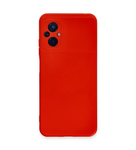 Northcity Xiaomi Poco M5 ile Uyumlu Nano İçli Kadife Silikon Kılıf - Kırmızı