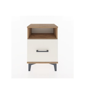 Arges Komodin Tek Raflı 2 Çekmeceli 44x30x64 Çam-Aytaşı