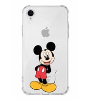 Apple iPhone XR Uyumlu Köşe Korumalı Antişok  Kapak Mickey Mouse Tasarımlı Şeffaf  Kılıf