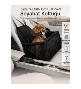 Nefes Alan Oxford Köpek ve Kedi Araba Seyahat Koltuğu, Sıvı Geçirmez Güvenlik