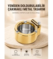 Duman ve Koku Giderici Ha Temizleyici Küllük 2 Katmanlı Filtreli