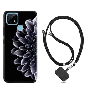 Realme C11 C21 C21Y C25Y C11 2021 Kılıf Boyun Askılı Silikon Çiçekler 1639