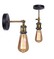 RIOLİGHT RETRO  ESKİTME MAFSALLI APLİK (Siyah - Beyaz)