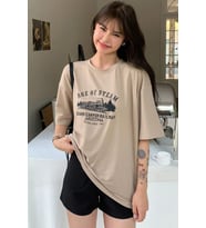 Unisex Age Of Steam Baskılı Tasarım Tshirt (Bej)