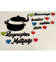 Mutfak Duvar Süsü Kişiye Özel İsim Çok Şık Hediye