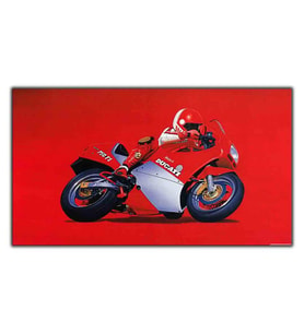 KIRMIZI DUCATI MOTOSİKLET KANVAS TABLO