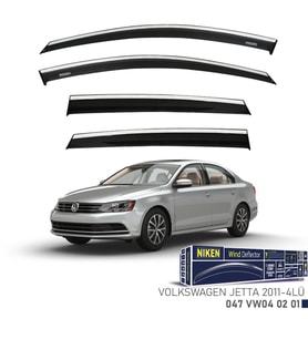 Vw Jetta Kromlu Cam Rüzgarlığı Niken 2011+ sonrası uyumlu (Beyaz)