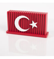 Kırmızı Beyaz 3D Türk Bayrağı Biblosu Ofis Masa üstü Bayrağı İş yeri Hediyesi