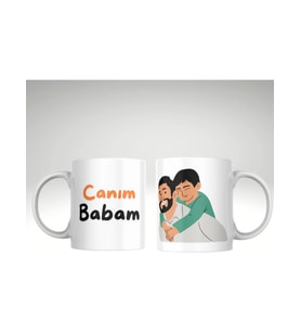 Applucky Canım Babam Her Yükü Sırtlanır Kupa Baskı Bardak Babalar Günü