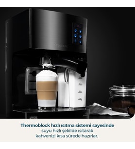 Power Instant-ccino 20 Süt Hazneli Espresso Makinesi, 20 Bar, Paslanmaz Çelik