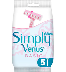 Gillette Venus Simply Venus 2 Basic Kadın Tıraş Bıçağı (Paket içeriği 5 Adet)