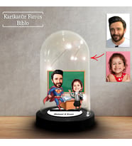 Kişiye Özel Karikatür Erkek Süperman Öğretmen  ve Öğrenci Tasarımlı Fanus Biblo, Öğretmene Hediye, Öğretmenler Günü, Öğretmenler Günü Hediyesi, FN208